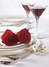 wedding breakfast table roses